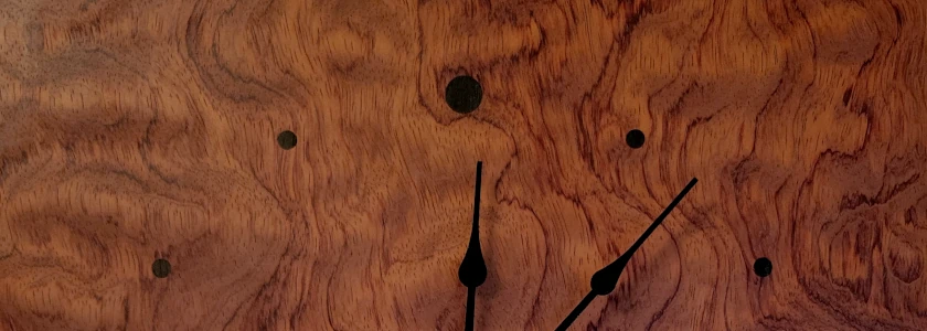 Bubinga Wall Clock